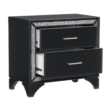 Salon Black Nightstand - Ornate Home