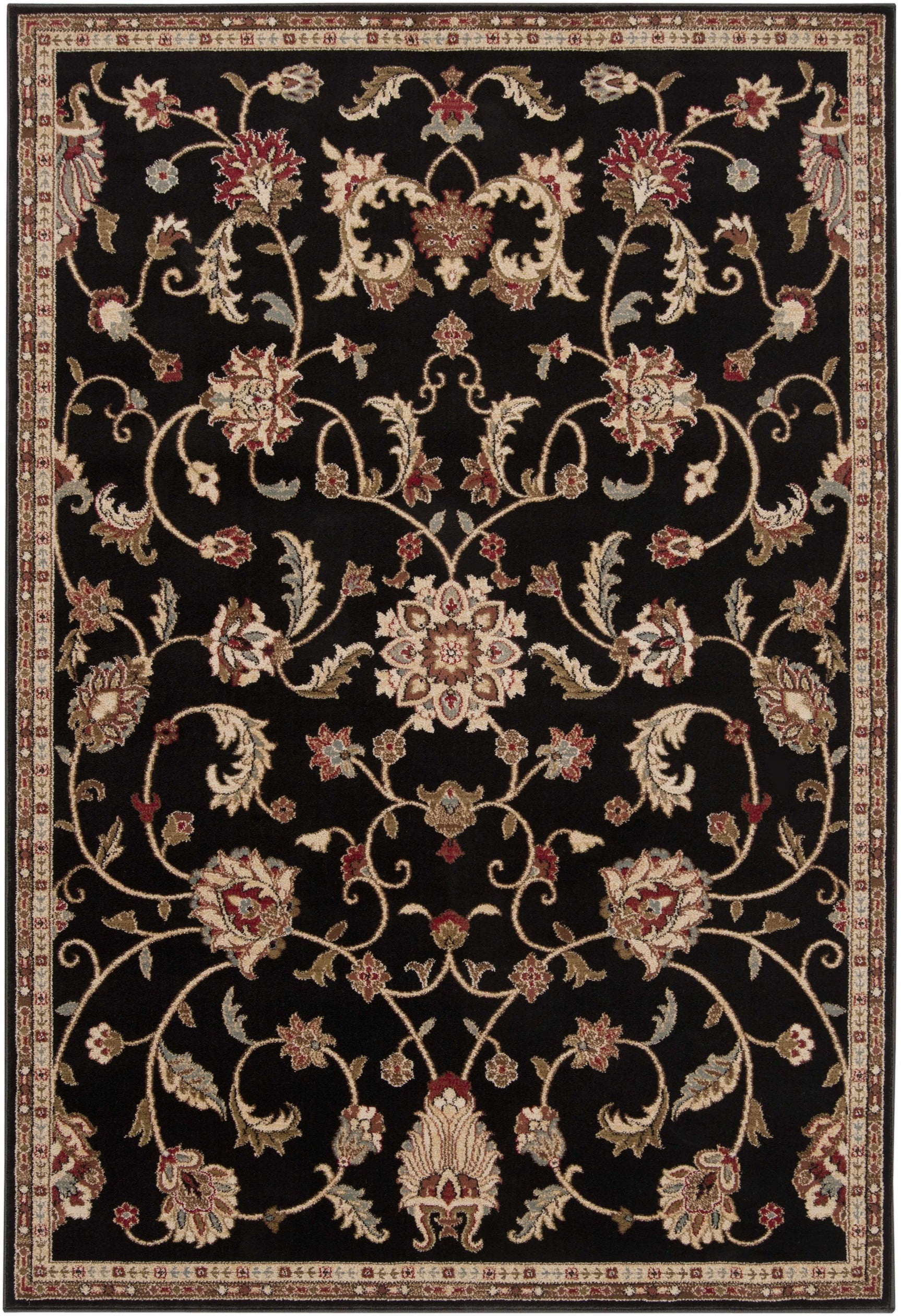 Salona Luxe Black Rug - Ornate Home
