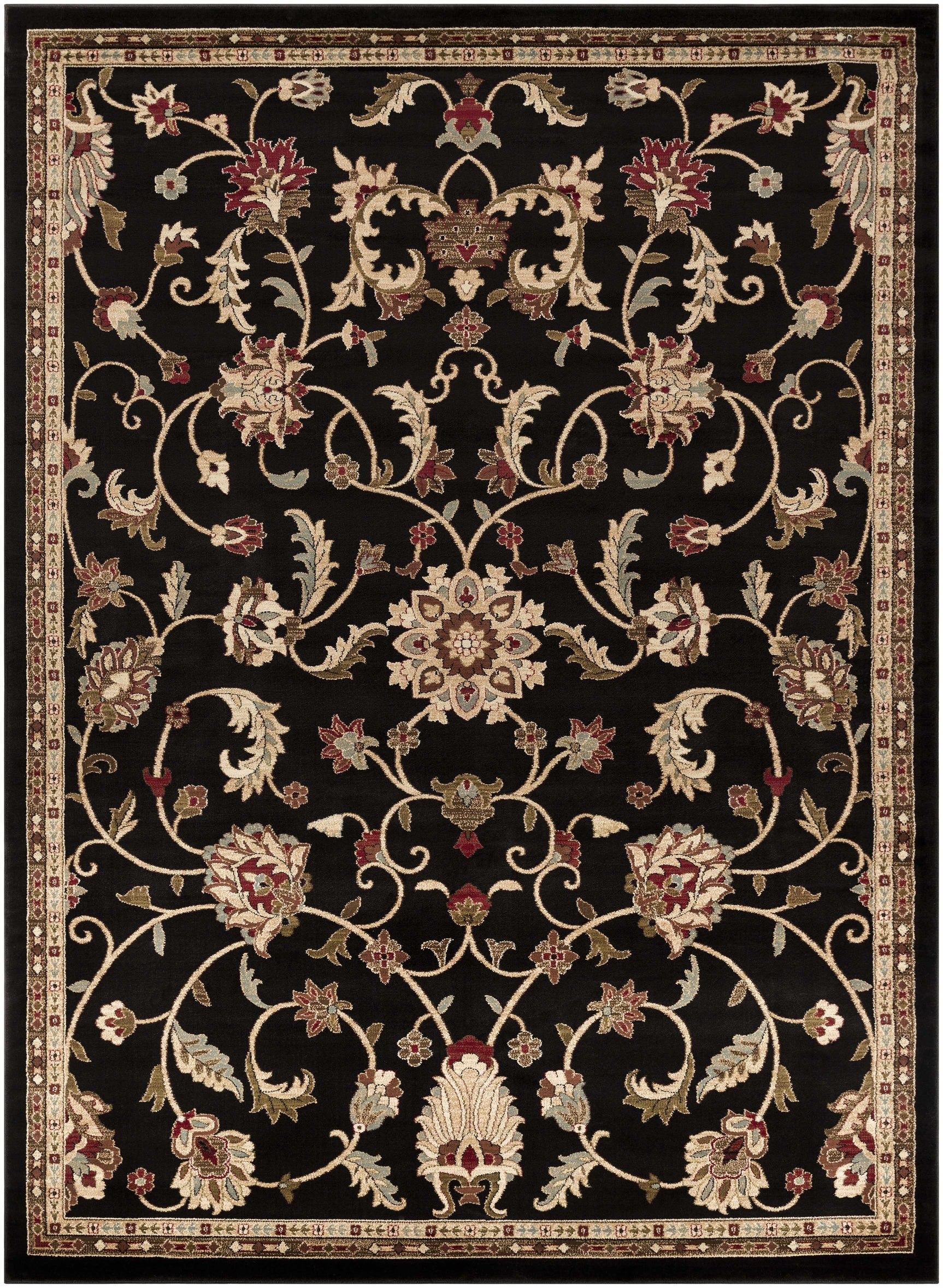 Salona Luxe Black Rug - Ornate Home