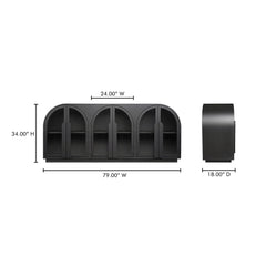 Salone Black Sideboard - Ornate Home