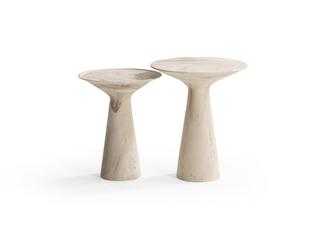 Salton Travertine Nesting Occasional Table (Set of 2) - Ornate Home