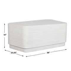 Saltwater White Concrete Coffee Table - Ornate Home