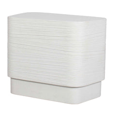 Saltwater White Concrete Side Table - Ornate Home