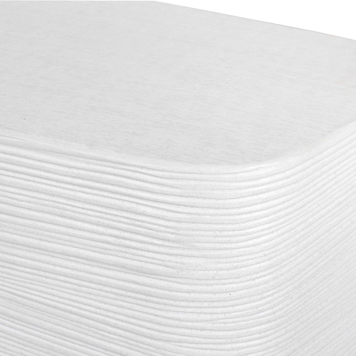 Saltwater White Concrete Side Table - Ornate Home