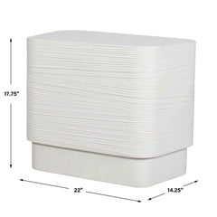 Saltwater White Concrete Side Table - Ornate Home