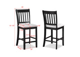 Salvador Black/White 5-Piece Counter Height Dining Set - Ornate Home