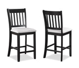 Salvador Black/White 5-Piece Counter Height Dining Set - Ornate Home