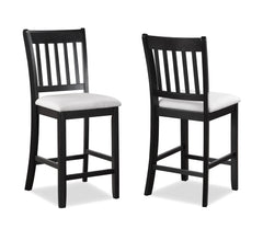 Salvador Black/White 5-Piece Counter Height Dining Set - Ornate Home