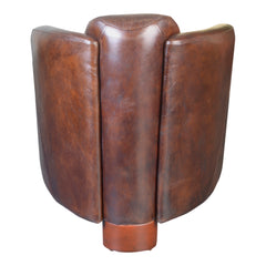 Salzburg Dark Brown Leather Club Chair - Ornate Home