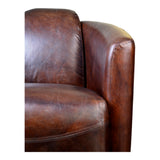 Salzburg Dark Brown Leather Club Chair - Ornate Home