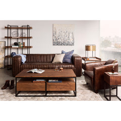 Salzburg Dark Brown Leather Club Chair - Ornate Home