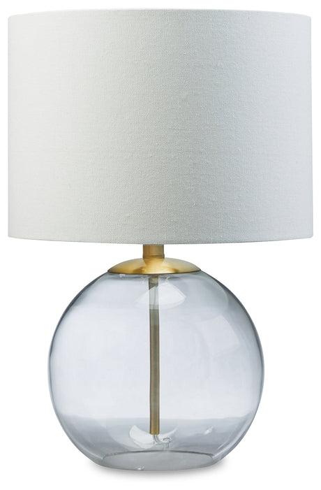 Samder Clear & Brass Finish Table Lamp - Ornate Home