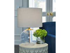 Samder Clear & Brass Finish Table Lamp - Ornate Home