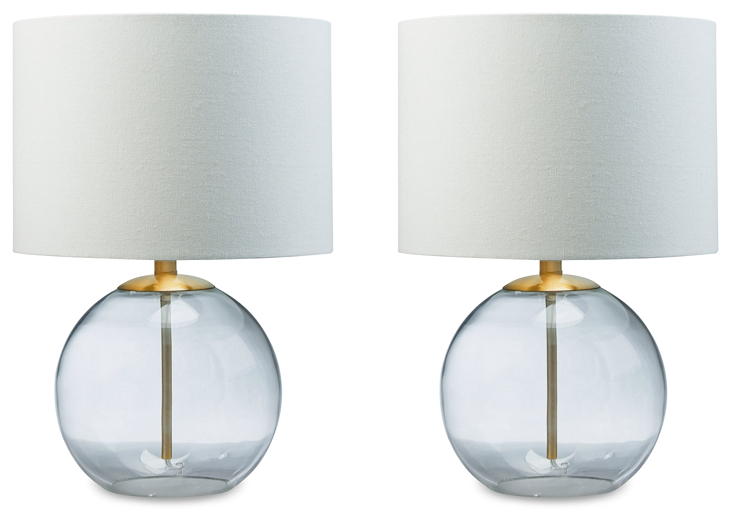 Samder Clear/Brass Table Lamp (Set of 2) - Ornate Home