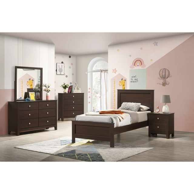 Sami Espresso 3-Piece Youth Twin Panel Bedroom Set - Ornate Home