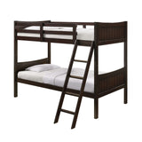 Sami Espresso Over Twin Bunk Bed - Ornate Home