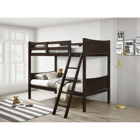 Sami Espresso Over Twin Bunk Bed - Ornate Home