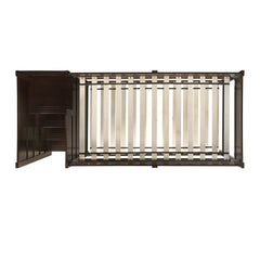 Sami Espresso Over Twin Step Bunk Bed with Left HB - Ornate Home