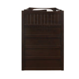 Sami Espresso Over Twin Step Bunk Bed with Right HB - Ornate Home