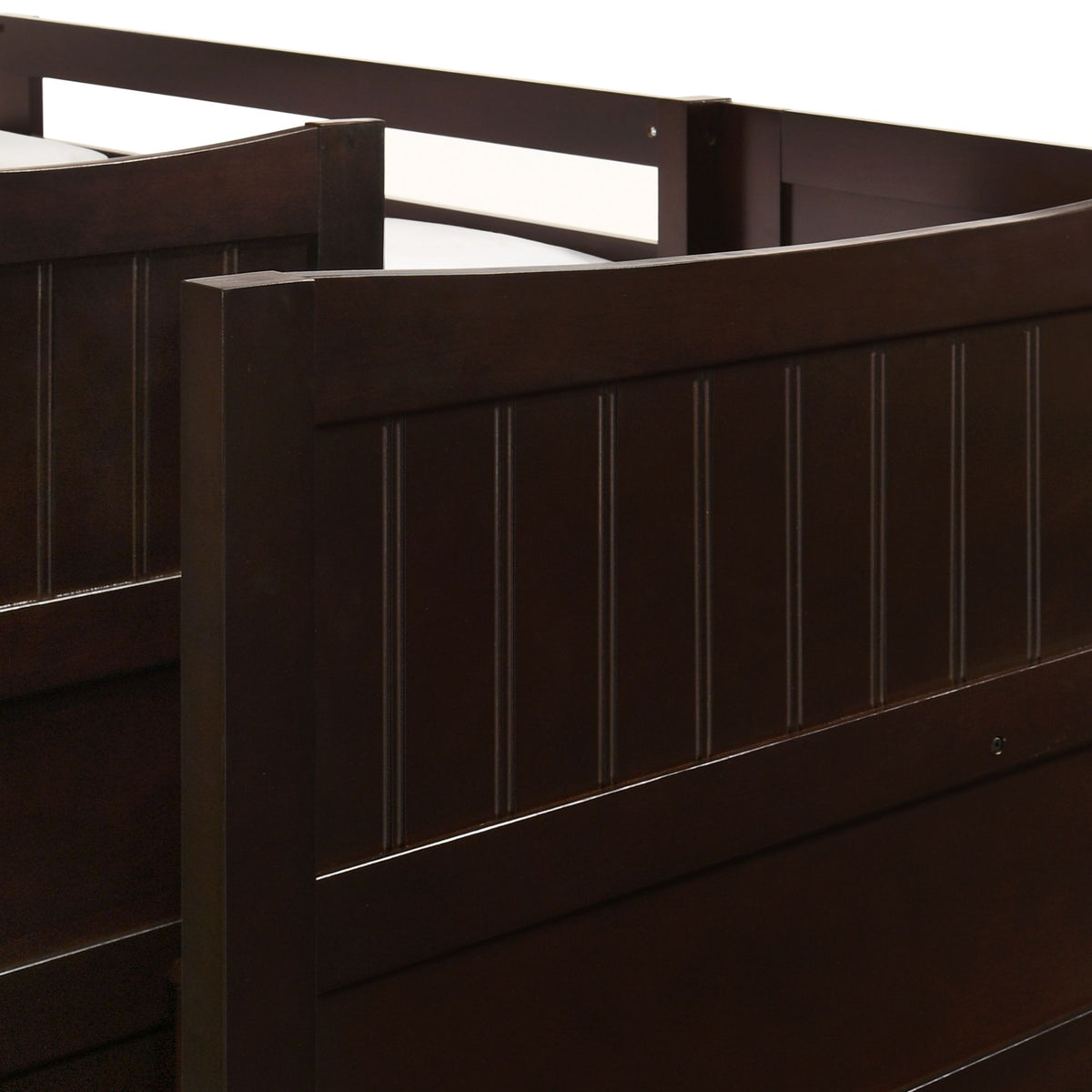 Sami Espresso Over Twin Step Bunk Bed with Right HB - Ornate Home