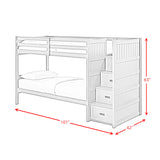 Sami Espresso Over Twin Step Bunk Bed with Right HB - Ornate Home