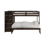Sami Espresso Twin Over Full Step Bunk Bed with Left HB - Ornate Home