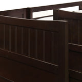 Sami Espresso Twin Over Full Step Bunk Bed with Left HB - Ornate Home