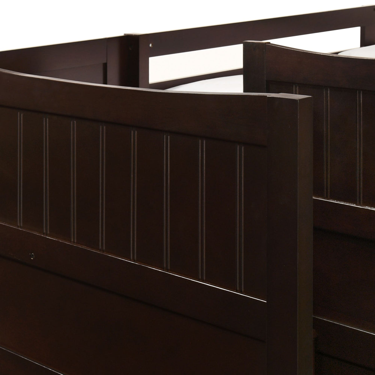 Sami Espresso Twin Over Full Step Bunk Bed with Left HB - Ornate Home