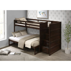 Sami Espresso Twin Over Full Step Bunk Bed with Right HB - Ornate Home