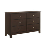 Sami Espresso Youth 6-Drawer Dresser - Ornate Home