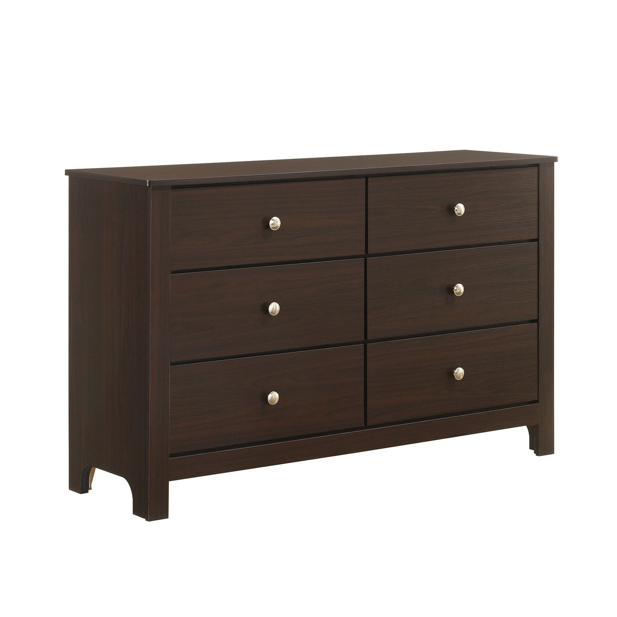 Sami Espresso Youth 6-Drawer Dresser - Ornate Home