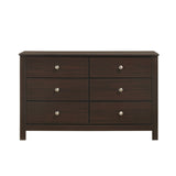 Sami Espresso Youth 6-Drawer Dresser - Ornate Home