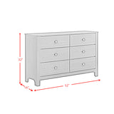 Sami Espresso Youth 6-Drawer Dresser - Ornate Home