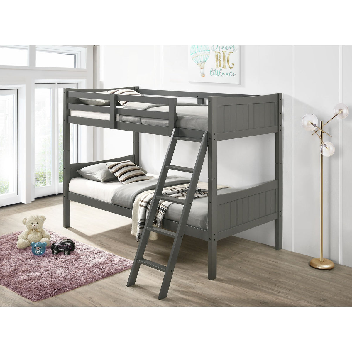 Sami Grey Over Twin Bunk Bed - Ornate Home