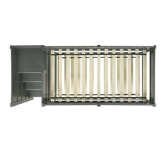 Sami Grey Over Twin Step Bunk Bed with Left HB - Ornate Home