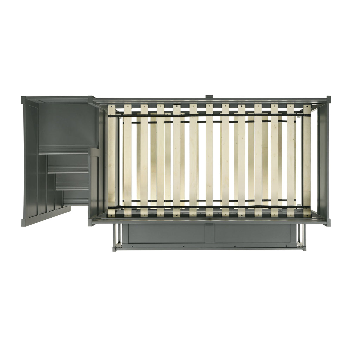 Sami Grey Twin Over Full Step Bunk Bed with Left HB - Ornate Home