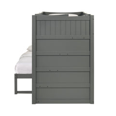 Sami Grey Twin Over Full Step Bunk Bed with Right HB - Ornate Home