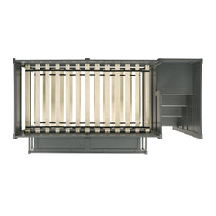 Sami Grey Twin Over Full Step Bunk Bed with Right HB - Ornate Home