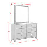 Sami White 5-Piece Youth Full Panel Bedroom Set - Ornate Home