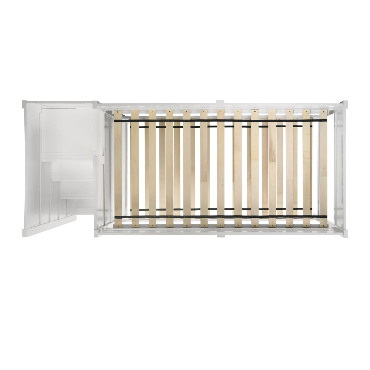 Sami White Over Twin Step Bunk Bed with Left HB - Ornate Home