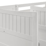 Sami White Over Twin Step Bunk Bed with Left HB - Ornate Home