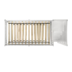 Sami White Over Twin Step Bunk Bed with Right HB - Ornate Home