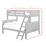 Sami White Twin Over Full Bunk Bed - Ornate Home