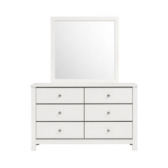 Sami White Youth Dresser & Mirror Set - Ornate Home