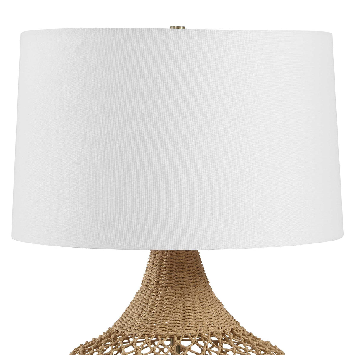 Samori Woodtone Rattan Table Lamp - Ornate Home