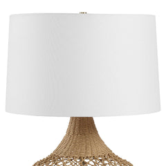 Samori Woodtone Rattan Table Lamp - Ornate Home