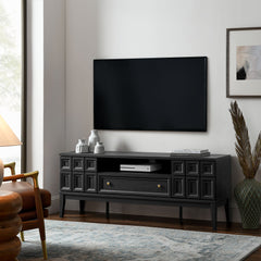 Samos Black 59" TV Stand - Ornate Home