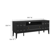 Samos Black 59" TV Stand - Ornate Home