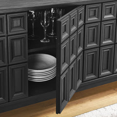Samos Black 62" Sideboard - Ornate Home