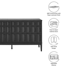 Samos Black 62" Sideboard - Ornate Home